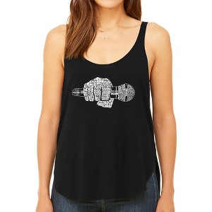 LA Pop Art 90's Rappers - Women's Premium Word Art Flowy Tank Top - 1 of 4