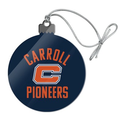 Carroll University Pioneers Logo Acrylic Christmas Tree Holiday Ornament