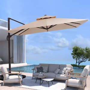 Hyleory 120'' Square Cantilever Umbrella - 1 of 4
