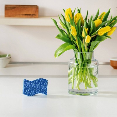 Stay Fresh Blue Non-Scratch Scrub Dots Sponges, 3 Pack