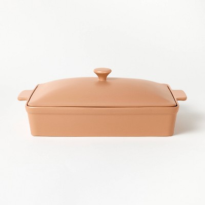 4qt Stoneware Rectangle Baking Dish with Lid - Figmint™