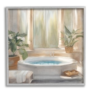 Stupell Industries Cozy Bathtub with Plants, 17" x 17" - 1 of 4