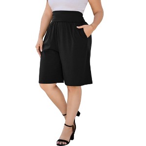 Clearlove Women's Plus Size Wide Leg Pants Casual Loose Lounge Pants with Pockets - 1 of 4