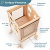 Guidecraft Classic Kitchen Helper Kids' Step Stool: Folding, Adjustable Kids Non-Slip Learning Toddler Tower with Safe Keepers - 4 of 4