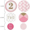 Big Dot of Happiness Two Much Fun - Girl - 2nd Birthday Party Giant Circle Confetti - Party Decorations - Large Confetti 27 Count - 2 of 4