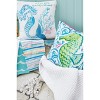 C&F Home 18" x 18" Mermaid Garden Seahorse Indoor/Outdoor Throw Pillow - 2 of 4