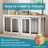 Double Dog Crate Furniture for 2 Dogs, 71" Wooden Dog Cage with Divider, Indoor Dog Kennel Tv Stand with Trays for Dogs, Sliding Barn Door Design - 4 of 4