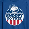 Men's - Peanuts - Snoopy Go Vote Long Sleeve Graphic T-Shirt - 2 of 4