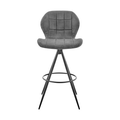 Black 26" Swivel Bar Height Bar Stool
