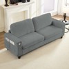 84" Oversized Loveseat Sofa Couch with USB&Type-C Charging Port, Compact 2-Seater Couch with Side Pocket,Ergonomic Design Soft Sofa - 3 of 4