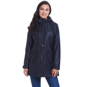 Weatherproof Women's Hooded Rain Slicker - 1 of 4