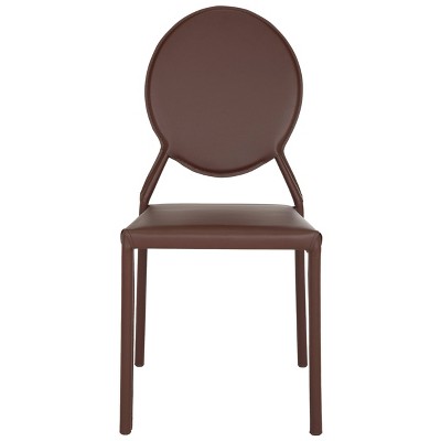 Set of 2 Warner Round Side Chairs Brown - Safavieh