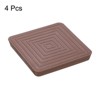 Unique Bargains Square Non-Slip Chair Leg Floor Protectors for Bed Stopper 4 Pcs - 3 of 4