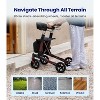 Walkers-for-Seniors-with-Seat,Folding Rolling Walker with Wheels,support 300lbs-Black - 3 of 4