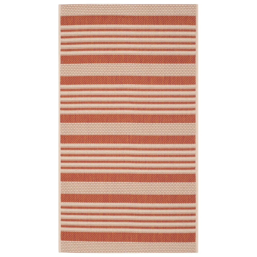 4' x 5'7in Santorini Outdoor Rug Terracotta/Beige - Safavieh