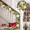 6ft Prelit Christmas Garland with LED Light for Fireplace Stairs Railing Indoor Outdoor Decoration - 4 of 4