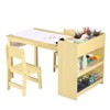 Toddler Art Center Table & Chair Set w/ Paper Roller & Storage - Easy-Clean Activity Table for Preschoolers, Daycare/Nursery/Bedroom - 4 of 4