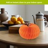 Briarwood Lane Fall Honeycomb Paper Decor 7x9.5 Orange Pumpkin Honeycomb - Large Magnetic For Fall Honeycomb Paper Decor Party Centerpiece Decoration - 4 of 4