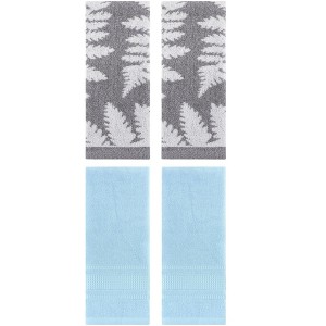 REGALWOVEN 4 Pcs Cotton Soft Absorbent Decorative Hand Towels for Bathroom Kitchen 13 x 29 Inch - 1 of 4