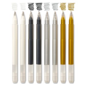 KINGART Gel Pens – Black, White, Gold & Silver - 8 Count - 1 of 4