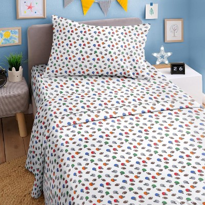 Kids 4 Piece Bed Sheet Set - Cute & Cozy Wrinkle-Resistant with Vibrant Designs - CGK Linens.
