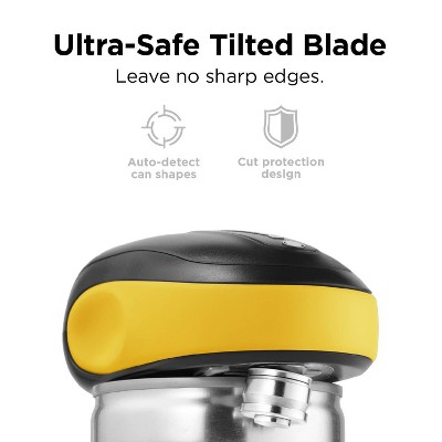 Compact Yellow and Black Stainless Steel Electric Can Opener