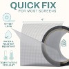HOME INTUITION 4 In. x 15 Feet Gray  Fiberglass Window Screen Repair Tape Patch for Ripped Screen Doors and Windows - 3 of 4