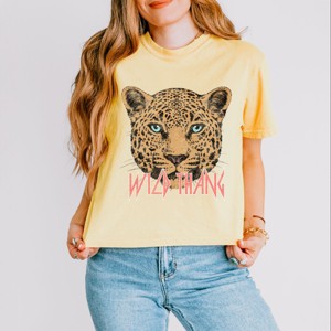 Simply Sage Market Wild Thang Cheetah Boxy Crop Top - 1 of 4
