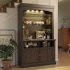 Coffee Bar Cabinet with LED Lights 72" Tall Buffet Cabinet with Storage Farmhouse Kitchen Sideboard Tall Coffee Hutch - 2 of 4