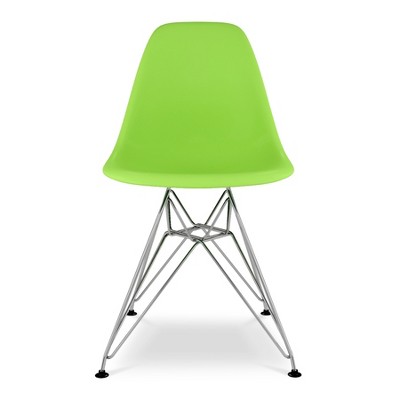 HomeRoots Green And Silver Acrylic Dining Side Chair