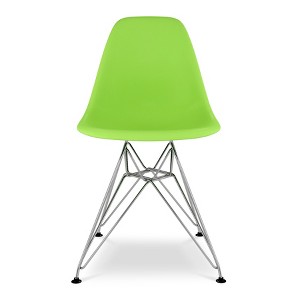 HomeRoots Green And Silver Acrylic Dining Side Chair - 1 of 4