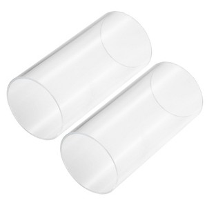 Unique Bargains Lamp Lantern Water Cooling System Acrylic Round Pipes Clear 2 Pcs 6" - 1 of 4