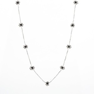 Bearfruit Jewelry Sterling Silver Dari Onyx Flower Necklace - 1 of 4