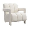 Kumasinova Modern Plush Cushioned Accent Chair, Minimalist Leisure Armchair with L-shaped Armrests, Sturdy Frame Sofa Chair with Unique Backrest - 4 of 4
