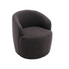 Teddy Fabric Accent Chair, Armrest Accent Single Lazy Chair, Comfy Leisure Chairs With Black Powder Coating Metal Ring - 4 of 4