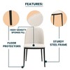 LeisureMod Tule Dining Chair with PU Leather/Velvet/Suede Seat and Black Steel Frame - 4 of 4