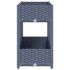 vidaXL Raised Bed 47.2"x15.7"x28" Polypropylene - 4 of 4