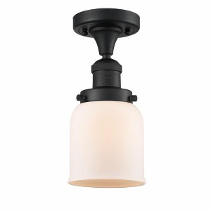 Bell - 1 Light Semi-Flush Mount In Industrial Style-9 Inches Tall and 5 Inches Wide - 1 of 1