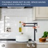 WOWOW Solid Brass Deck Mount Pot Filler Faucet, Pot Filler with Stretchable Double Joint Swing Arm - 2 of 4