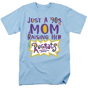 Rugrats Mother'S Day Just A 90'S Mom Adult T-Shirt Light Blue - 1 of 4