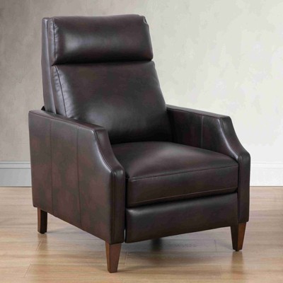 CAVINAS Faux Leather Accent Chair with High Backrest,Push-Back Recliner Chairs,Reading Chairs for Living Room