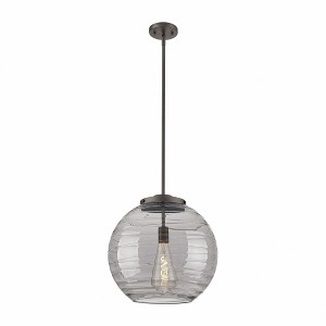 Athens Deco Swirl - 1 Light Pendant In Industrial Style-17.13 Inches Tall and 15.75 Inches Wide - 1 of 1