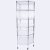 Karl Home 27in. W Metal Height -Adjustable Shelving Unit with Wheels - 2 of 4