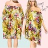 LA LEELA Women's Summer Loose Vacation Beachwear Mini Swim Suit Loose Beach Dress Holiday Swimwear Bathing Suit Cover Ups 2X-3X Multicolor, Floral - 2 of 4
