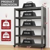 YONWAY 5 Tier Multifunctional Storage Rack Adjustable Garage Shelf Easy Assembly,Sturdy And Durable,For Garages,Gyms,31.5"W*15.7"D*63"H,Black - 3 of 4
