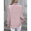 Womens Button Down Shirts Long Sleeve Causal Classic-Fit Dress Shirts Textured Shirts Business Office Blouse Long Sleeve Formal Shirts - 2 of 3