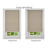 Linen Avenue Cordless Light Filtering Roller Shade, Beige and Taupe (Arrives 1/4" Narrower) - 4 of 4