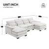 NicBex Modern 110" Sectional Sofa Modular U Shaped Sofa Couch with Waist Pillows for Living Room Apartment - 2 of 4