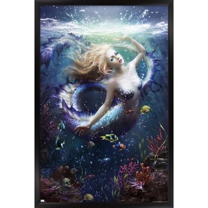 Trends International Melanie Delon - Onde-Scales Mermaid Framed Wall Poster Prints - 1 of 4