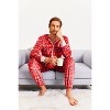 Ekouaer Mens Onesie Christmas Hoodie Fleece One Piece Pajamas Zipper Up Flannel Adult Pjs Christmas Red L - 2 of 4